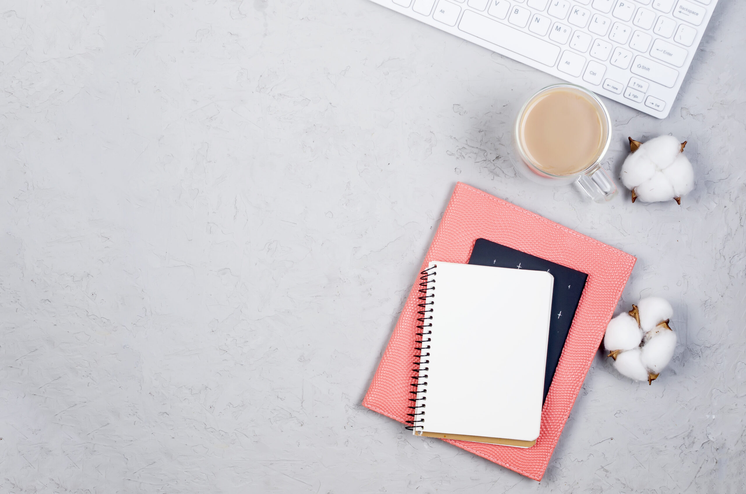 Notebook ready to take notes on marketing strategy