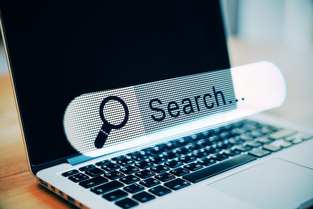 Search bar representing AI SEO for Small Business